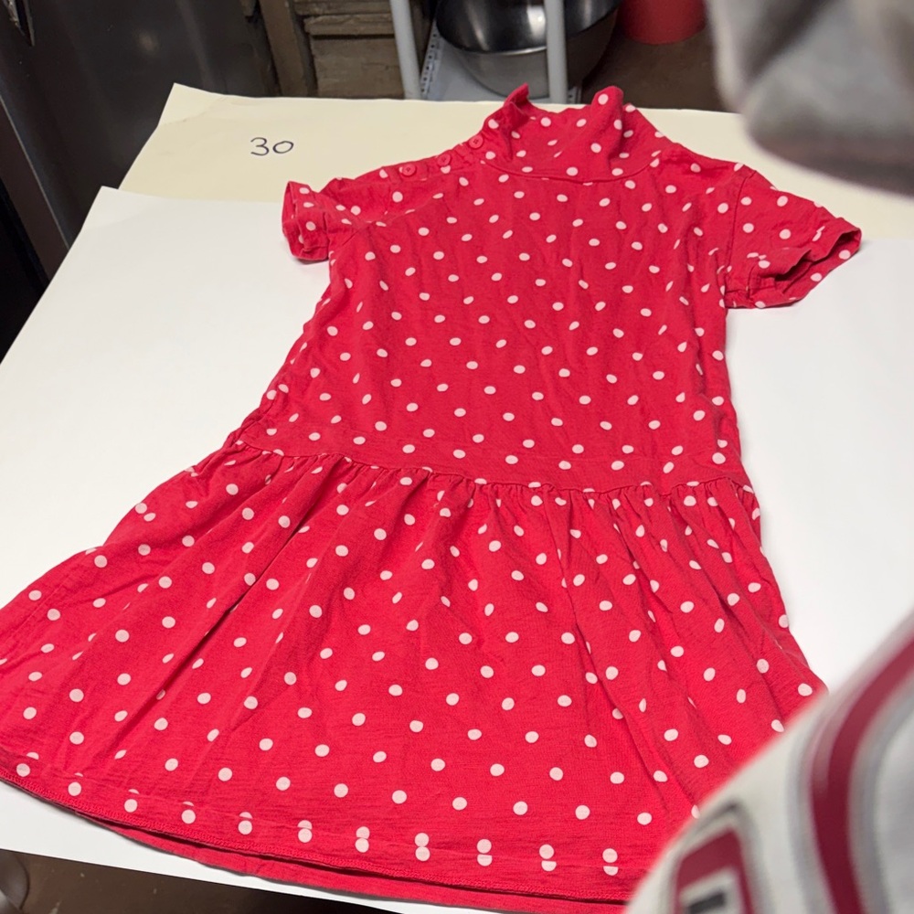 Tea Collection Red and White Polka Dot Dress
